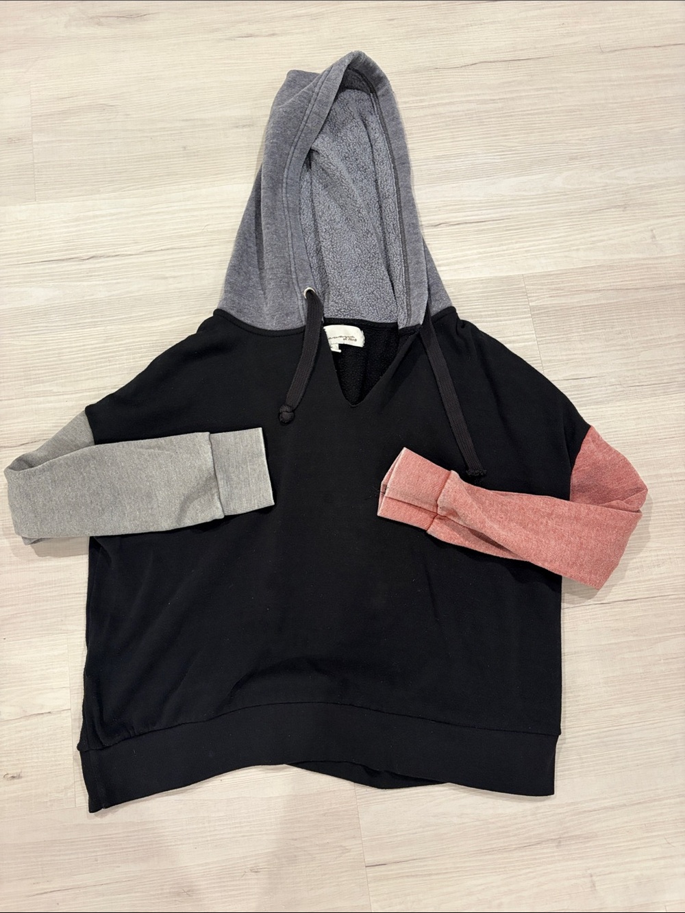 Vintage Havana V-Neck Hooded Sweater